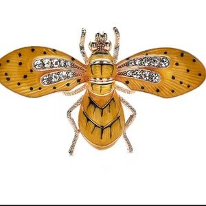 Vintage Gold Bee Brooch